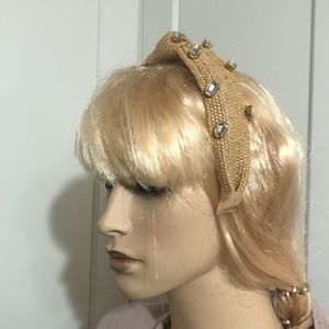 Woven Knot Headband with Large Rhinestones Designs - NWT